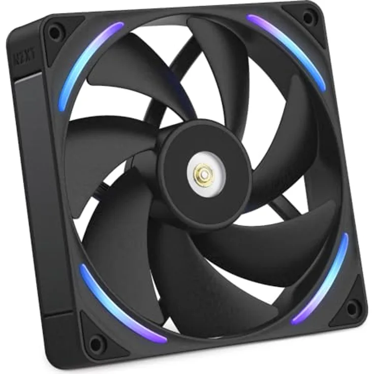 NZXT F140X Performance-Lüfter, 140mm PWM RGB Gehäuselüfter mit maximaler Luftförderung, LCP-Rahmen, magnetischem Fluid-Dynamic-Lager, 30mm Dicke, schwarz