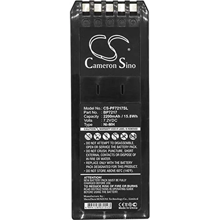 Cameron Sino CS-PF7217SL Akkus 2200mAh Kompatibel mit [Fluke] 741, 741B, 743, 743B, 863, 865, 867, 867B, DSP100, DSP2000 Ersetzt BP7217 Ni-MH Schwarz 15.84Wh – Bild 1