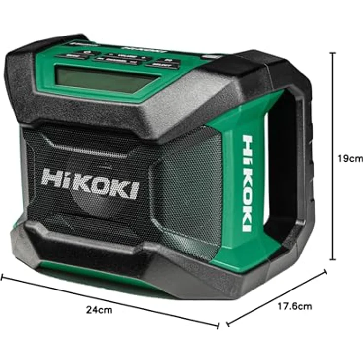 HiKOKI Akku-Baustellenradio UR18DA, Schnurloses Radio mit DAB+ Empfang und Bluetooth, schwarz – Bild 4