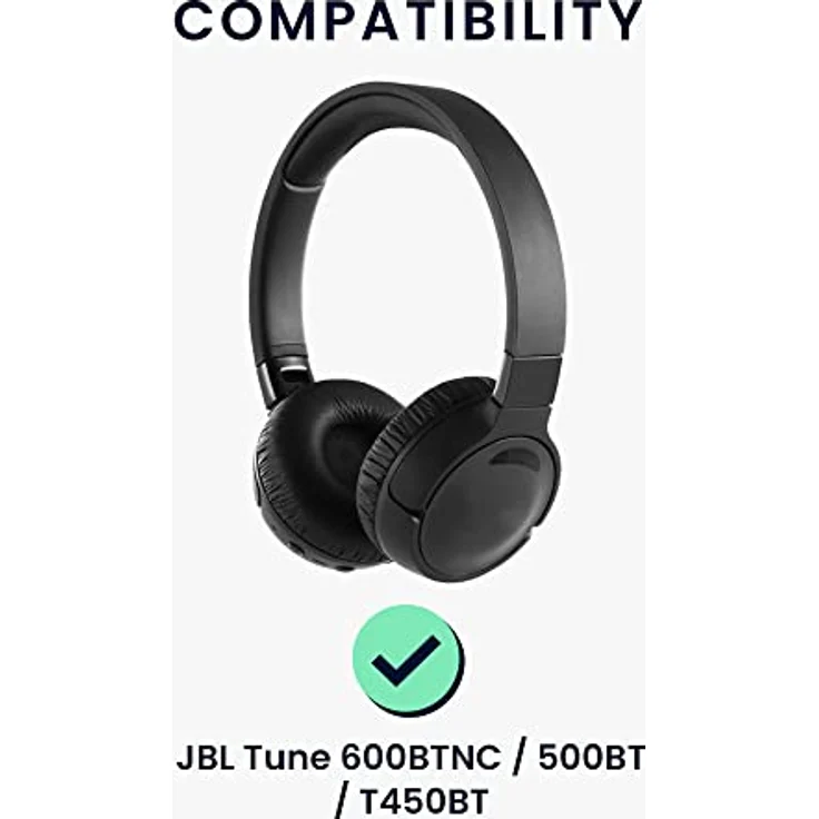 kwmobile Kopfhörer (2x Ohrpolster für JBL Tune 600BTNC - 500BT - T450BT - Kunstleder Ersatz Ohr Polster für Overear Headphones) - Preisvergleich – Bild 2