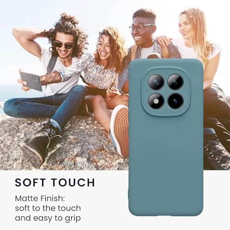 kwmobile Handyhülle kompatibel mit Xiaomi Redmi Note 15 Pro 4G, weiche Silikon Schutzhülle in Antique Stone, robust und rutschfest – Bild 4