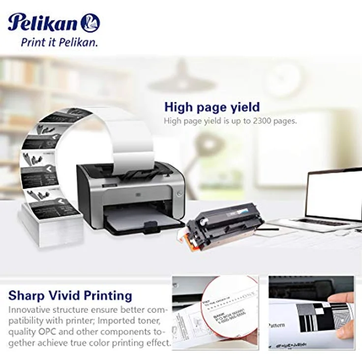 Pelikan 410A (BK), Toner mit exakter Farbwiedergabe, schwarz – Bild 4
