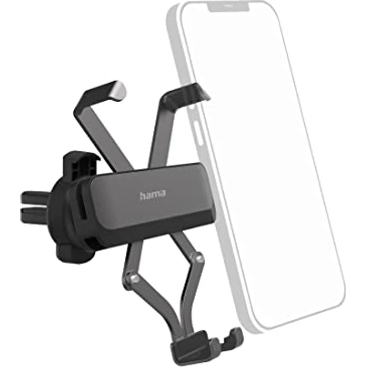 Hama Handyhalterung Auto, für Lüftung, universal bis 9cm Breite (neigbar, Kugelgelenk, Klemmhalterung, Handyhalterung Auto Lüftung, Auto Handyhalterung, Auto Zubehör, Auto Gadget, Kfz Handyhalterung) – Bild 2