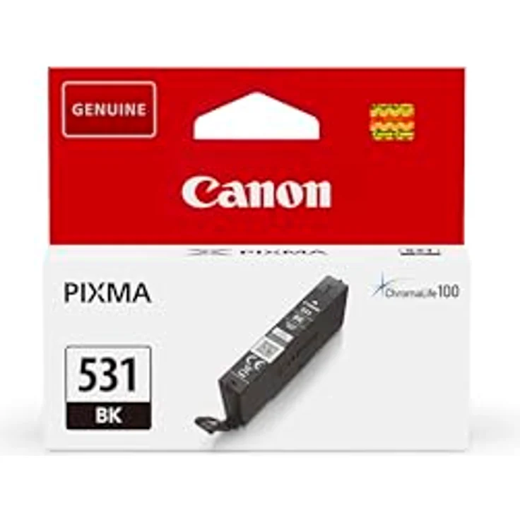 Canon CLI-531 BK, Tintenpatrone Schwarz für hochwertige Fotodrucke, Original Canon Tinte – Bild 2