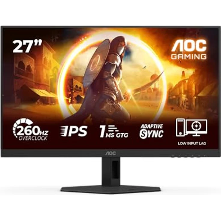 AOC Gaming 27G4ZRE, 27 Zoll Full HD Monitor mit 240 Hz, 1 ms Reaktionszeit, G-Sync kompatibel, HDR10, schwarz-rot – Bild 2