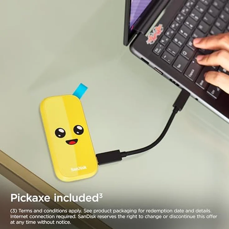 SanDisk Fortnite tragbare SSD Peely Edition, 2 TB, bis zu 800 MB/s, USB-C, Fallschutz, SDSSDE30-2T00-G25F – Bild 4