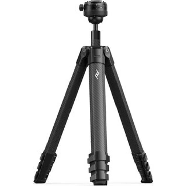 Peak Design Pro Tripod, schwarz, Stativ mit 18,1 kg Tragkraft und Pro-Kugelkopf mit Fluid Schwenk-Funktion