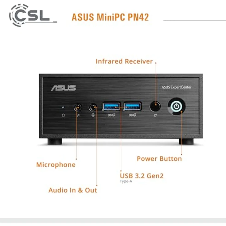 Asus Mini-PC ASUS PN42 Intel N200 Windows 11 Mini-PC (Intel®, 16 GB RAM, 500 GB SSD, passiver CPU-Kühler) in Schwarz – Bild 2