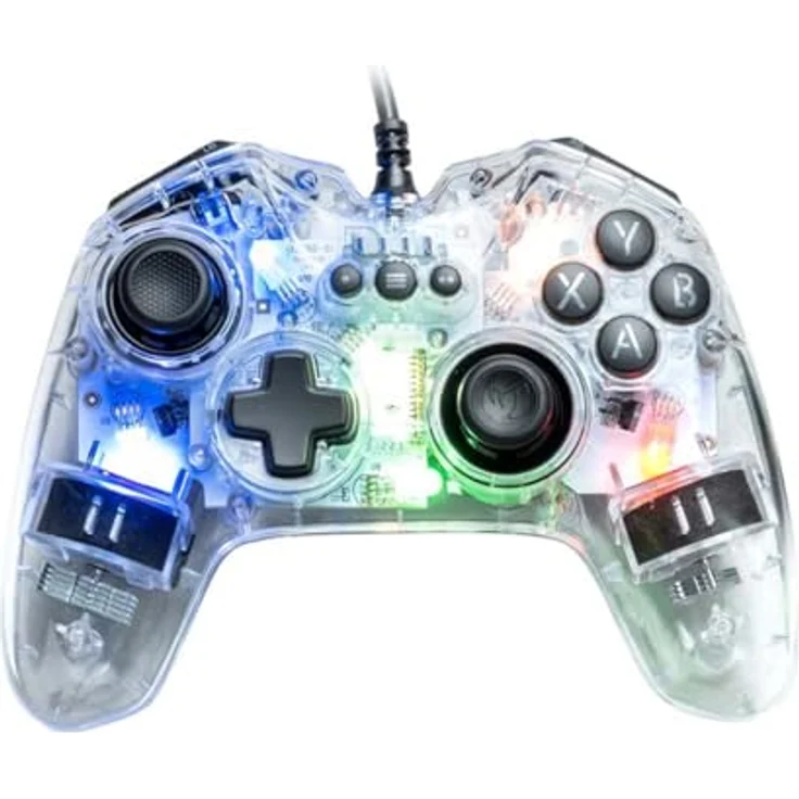 NACON GC-100 XF PC Gaming Controller, transparent/bunt, mit 2 Analog ...