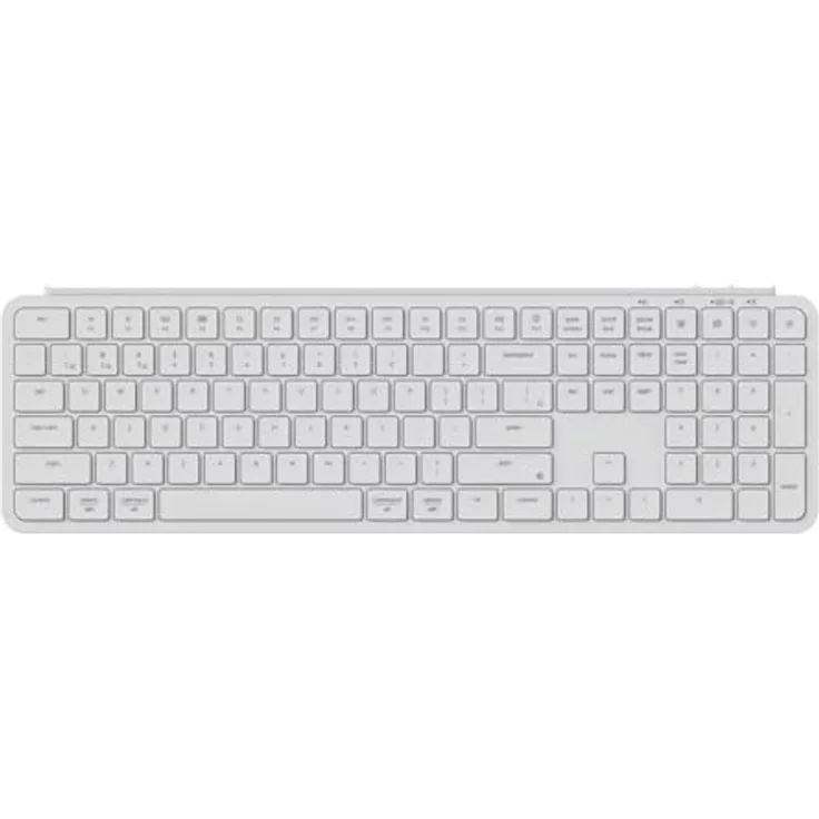 Keychron B6 Pro Ultra-Slim Kabellose Tastatur mit ZMK-Anpassung, QWERTY us ansi Layout, 3-Modi Bluetooth/2,4 GHz/Kabelgebundenes Leichtgewicht mit 1.200 Stunden Akkulaufzeit für Mac/Windows - Weiß