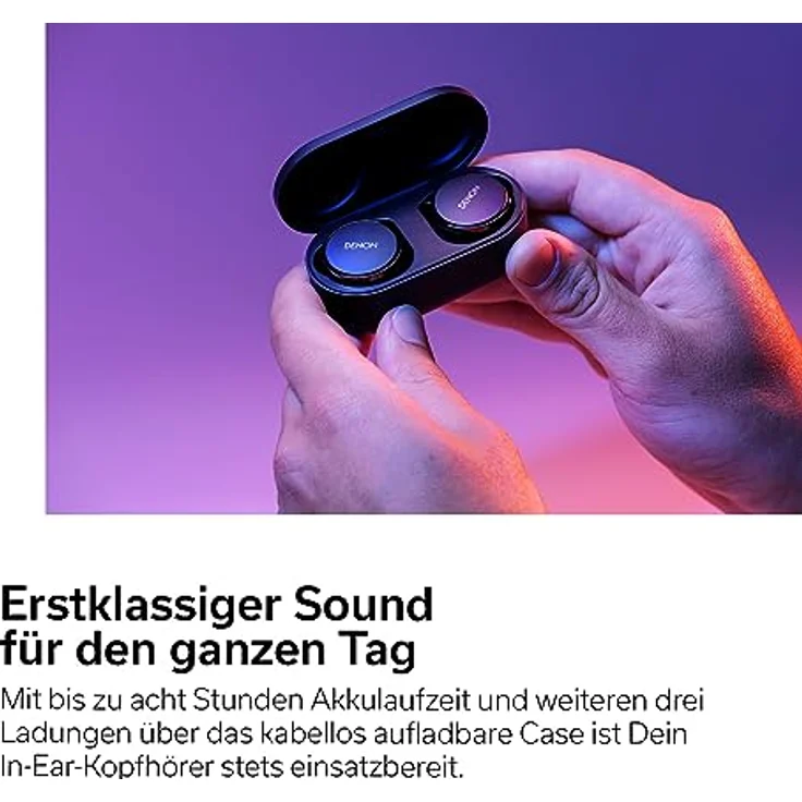 Denon PerL Pro Premium True Wireless-Kopfhörer, personalisiertes Klangprofil mit Masimo Adaptive Acoustic Technology, Geräuschunterdrückung, Wasserbeständigkeit und integrierten Mikrofonen – Bild 5