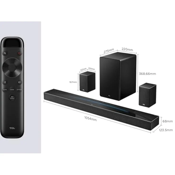 TCL QH85 Soundbar 7.1.4, RAY-DANZ-Technologie, Dolby Atmos, WLAN – Bild 4