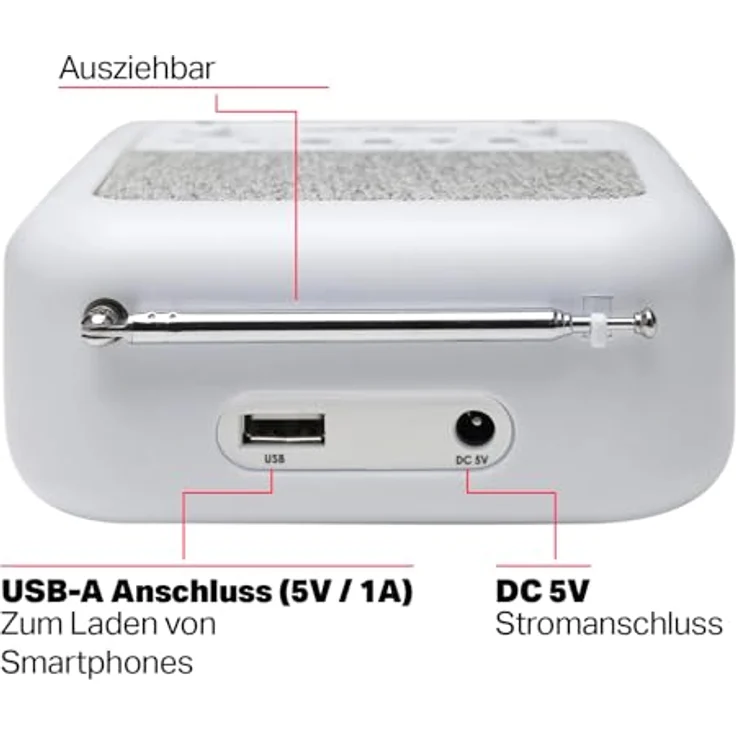 Albrecht DR 451 DAB+/UKW Radiowecker mit Musik-Streaming, Dual-Alarm und ASA Warnsystem – Bild 5