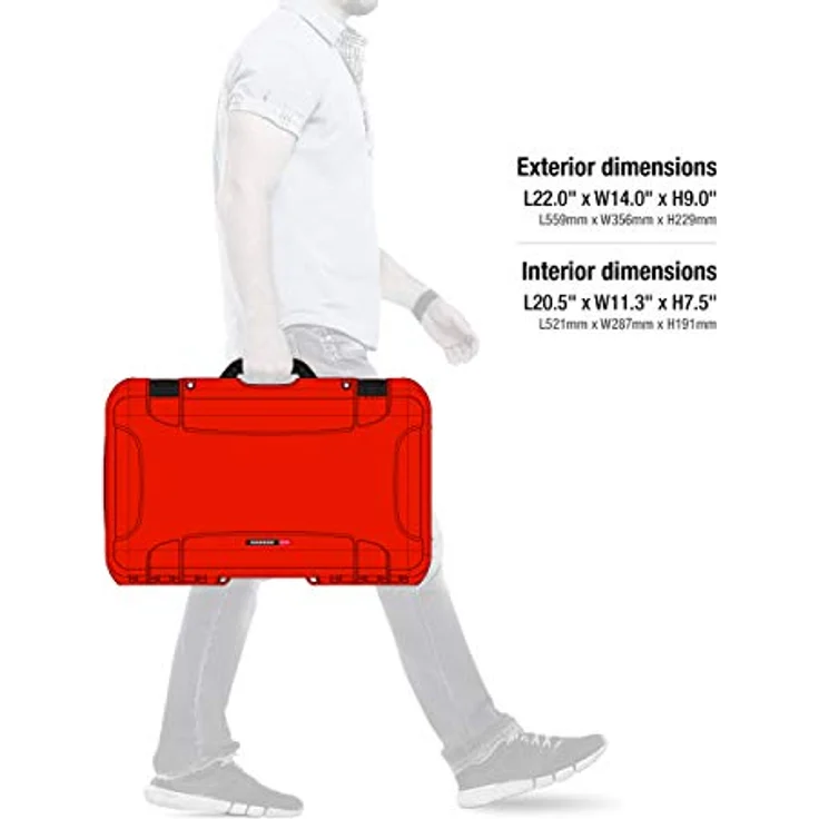 Nanuk 935 Wasserdichter Hartschalenkoffer leer - Mit Rädern - Rot, PowerClaw Verriegelungssystem, Wasserdichte Dichtung, Schlagfester NK-7-Kunststoff – Bild 5