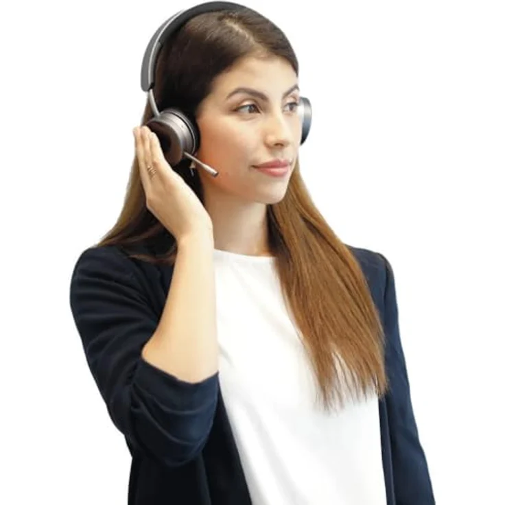Alcatel-Lucent Enterprise ALE AH80 Bluetooth Headset – Hybrid Active Noise Cancellation, 40ms Low Latency, Wireless Charging, Touch Control – Bild 5