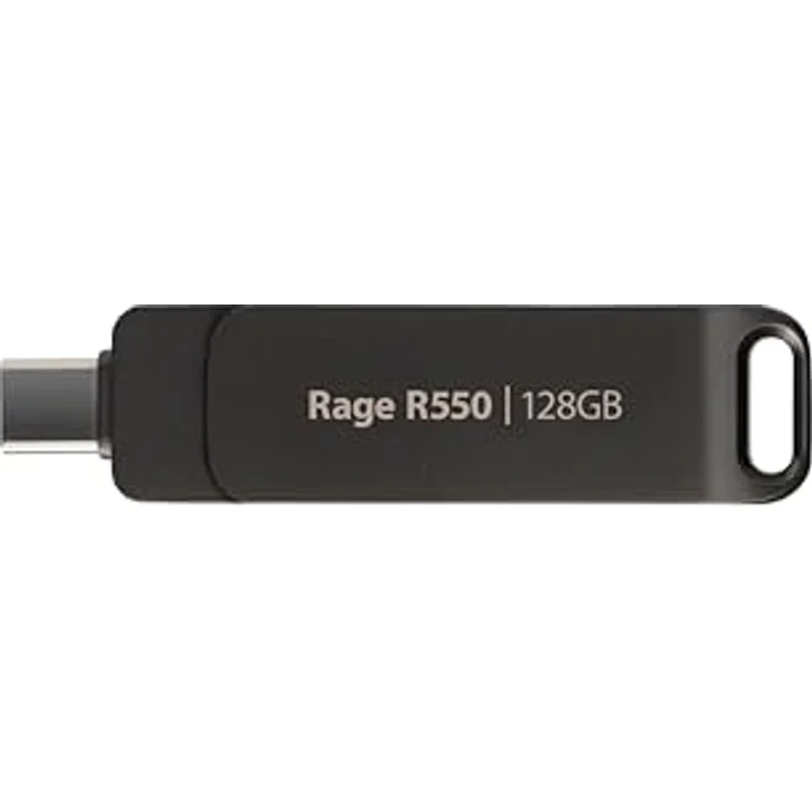 Patriot Memory Patriot Rage R550 128GB USB 3.2 Gen 1 Type-A+C Flash Drive - Flashdrive - Pen Drive - PE128GR550DSAD, Schwarz – Bild 3