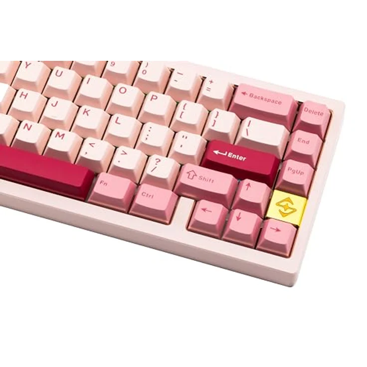 CutiePcs WOBKEY Zen 65 Mechanische Tastatur, CNC-Aluminiumgehäuse, Hot-Swappable, Tri-Mode (BT/2,4G/USB-C), RGB-Beleuchtung, für Mac & Windows geeignet (Lite Pink) – Bild 3