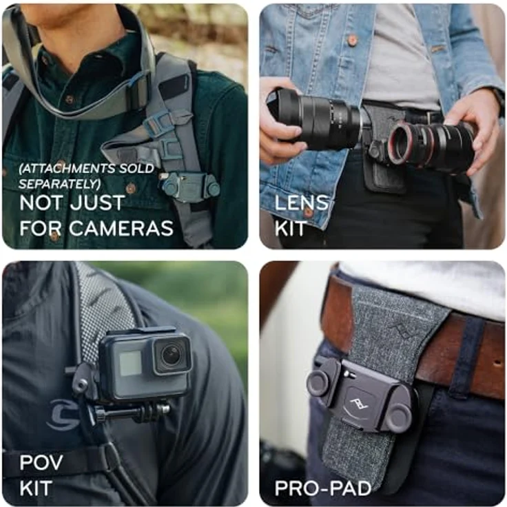 Peak Design Capture Camera Clip V3, Kelp, für DSLR, Kompakt- und Point-and-Shoot-Kameras, stabil, sicher und schnell abnehmbar, 90.7 kg Tragkraft – Bild 3