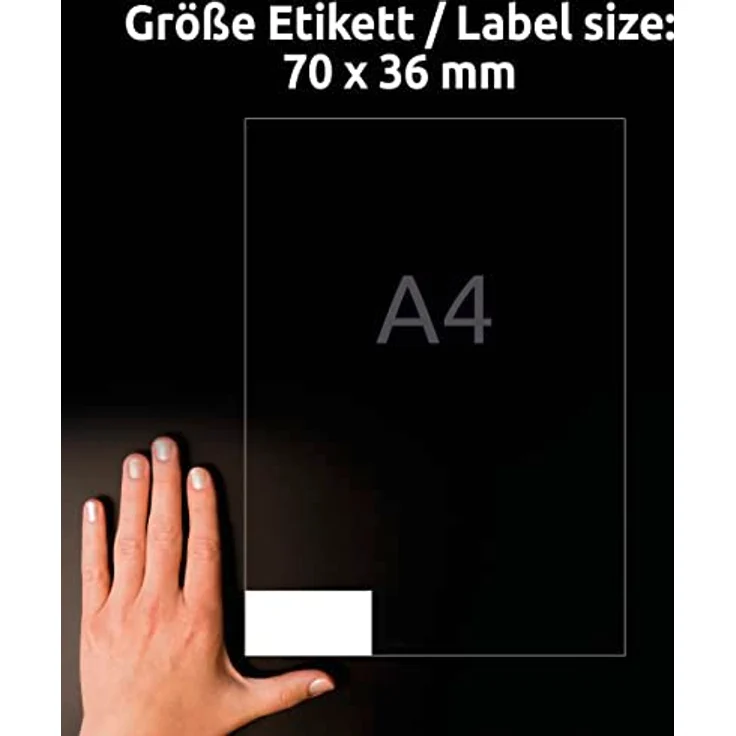 Zweckform 3490 Avery Etiketten 70 x 36mm weiß – Bild 4
