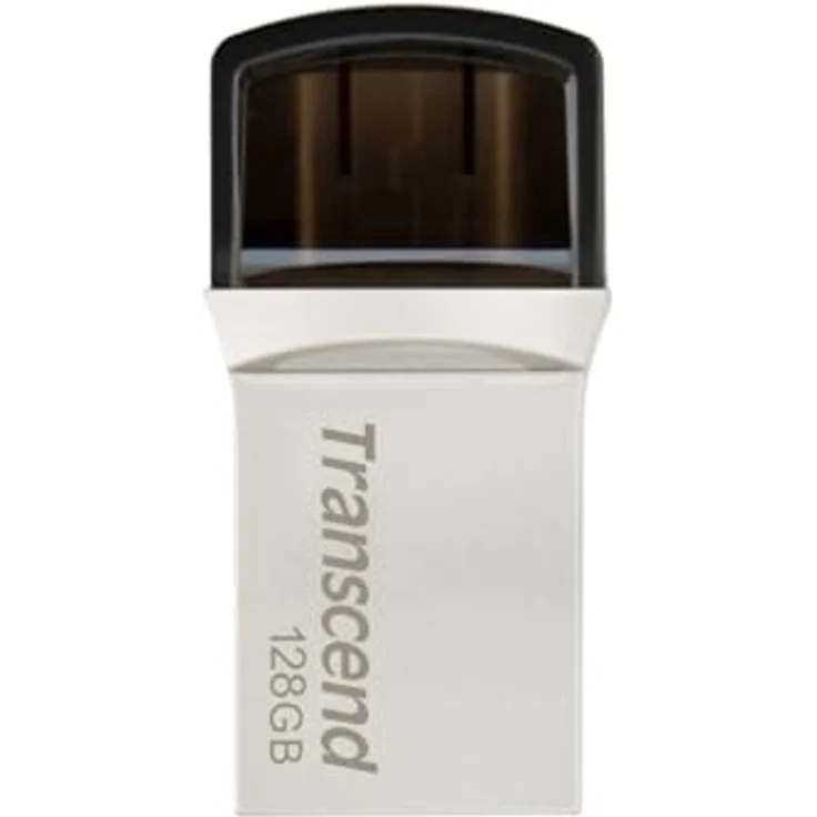 Transcend JetFlash 890 128GB USB3.0 Pen Drive OTG Type A&C Silver – Bild 4
