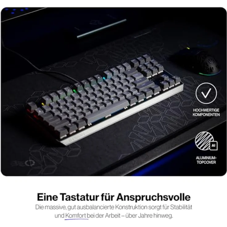 Endorfy Thock V2 TKL, Mechanische Gaming-Tastatur mit USB, ARGB Beleuchtung, kabelgebunden, US Layout – Bild 2