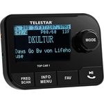 Telestar TELESTAR TOP CAR 1 DAB+ Adapter, FM-Transmitter, Bluetooth 5.0, 2,3″ Display, microSD-Slot, Schwarz