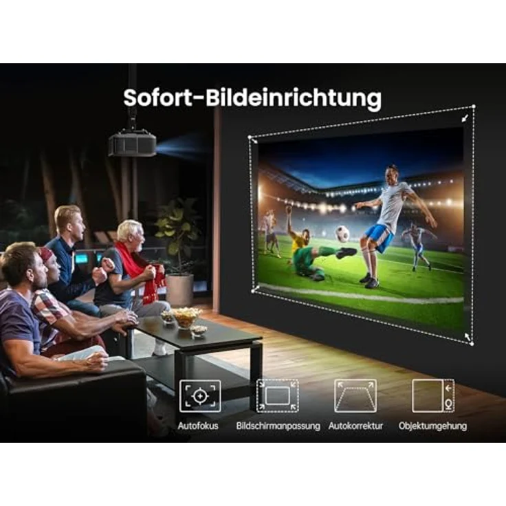 Yaber PROJECTOR Yaber K3 Smart Beamer mit 1600 ANSI & Google TV & Sound by JBL, WiFi 6, Bluetooth (Silbergrau) – Bild 5