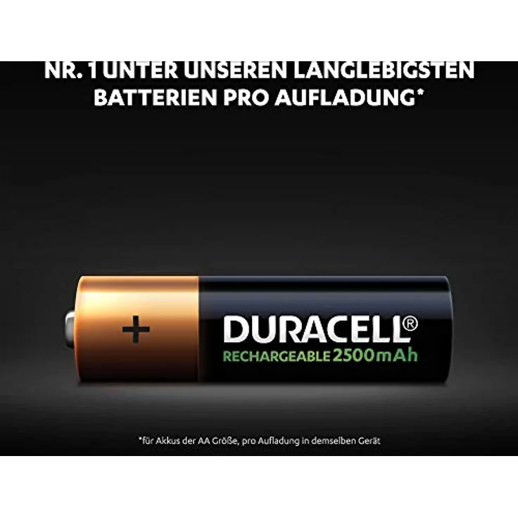 Duracell Rechargeable AA 2500 mAh Mignon Akku Batterien HR6, 8er Pack [Amazon exclusive] – Bild 2