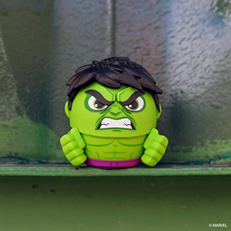 Bitty Boomers Sykel Enterprises The Incredible Hulk Bluetooth-Lautsprecher, ultra-tragbarer kabelloser Speaker in Hulk-Grün – Bild 5
