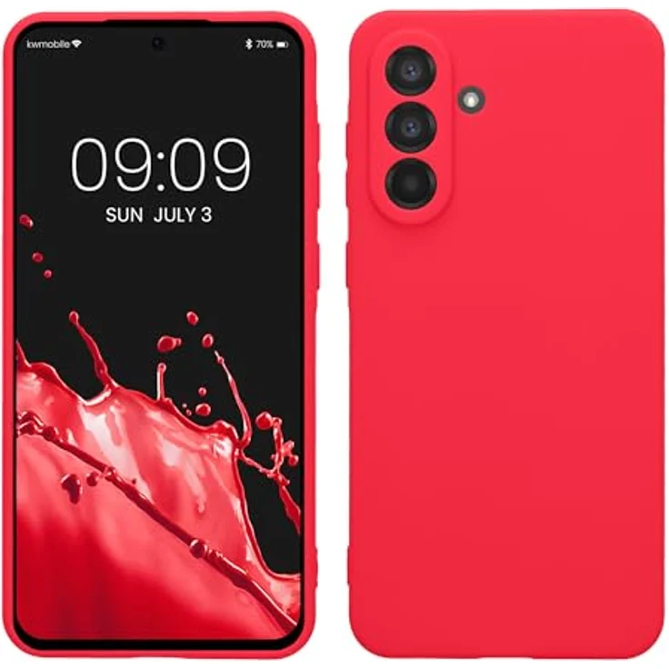 kwmobile Handyhülle für Samsung Galaxy A56 5G - Weiches Silikon Case in Neon Pink, rutschfest und präzise Ausschnitte für Kamera und Anschlüsse – Bild 1