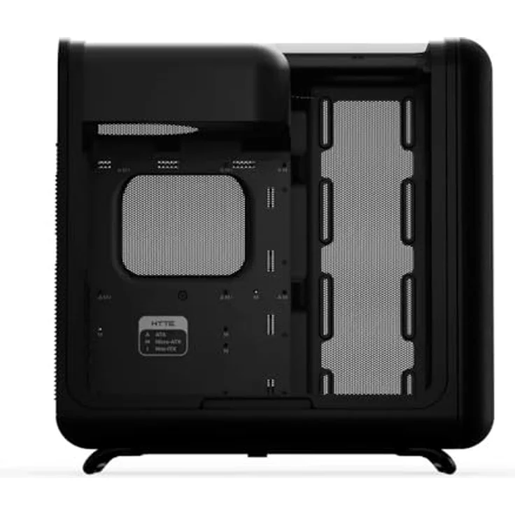 HYTE X50 Midi Tower - Pitch Black, PC-Gehäuse mit starkem Airflow, Drei-Kammer-Design, getöntem Glas und USB-C 20 Gbit/s Frontanschluss – Bild 4
