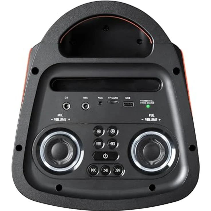 SILVA Schneider SB-TWS 200 BT XL Soundbox Schwarz | 400W | Bluetooth 5.0 | TWS-Funktion | MP3-Wiedergabe | Mikrofon & Instrumentenanschluss | LED-Effekte | Inkl. Fernbedienung – Bild 4