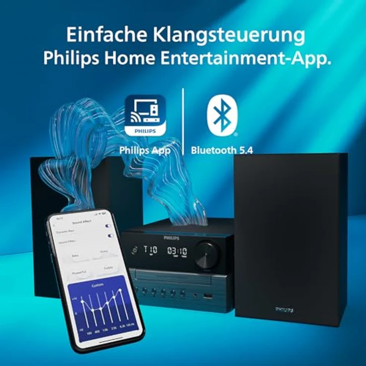 Philips TAM 3505M2/12 Stereoanlage, Digitalradio (DAB), FM-Tuner mit RDS, 20 W, kompakt mit automatischer Senderverfolgung – Bild 6