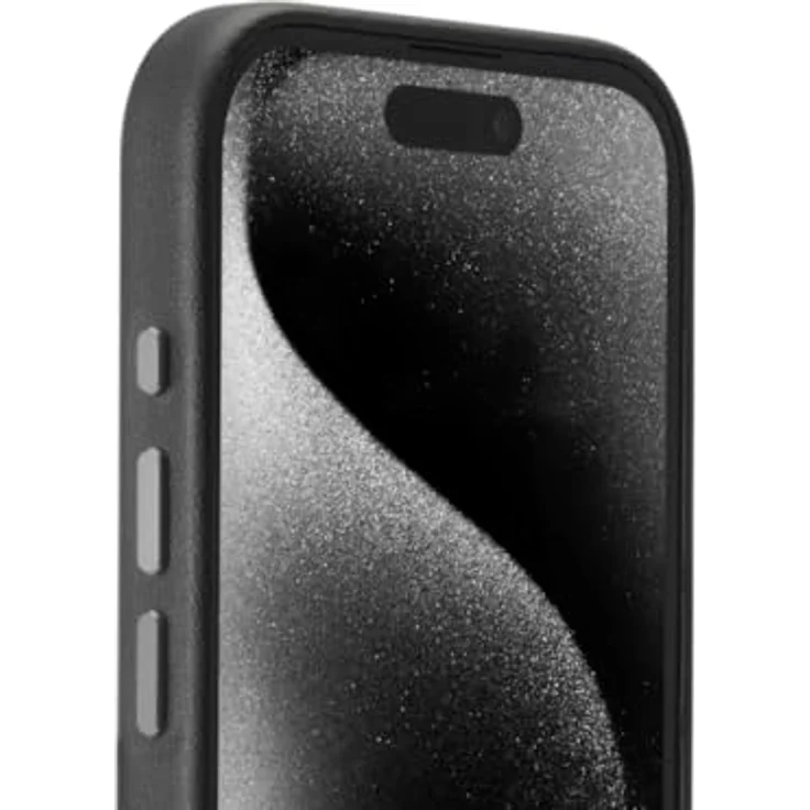 Hama Hülle "Eco Premium" für Apple iPhone 16 Pro (Kunstleder, Metall, extra Schutz für Kamera und Display, Wireless Charging kompatibel, weich, recycelt) schwarz – Bild 5