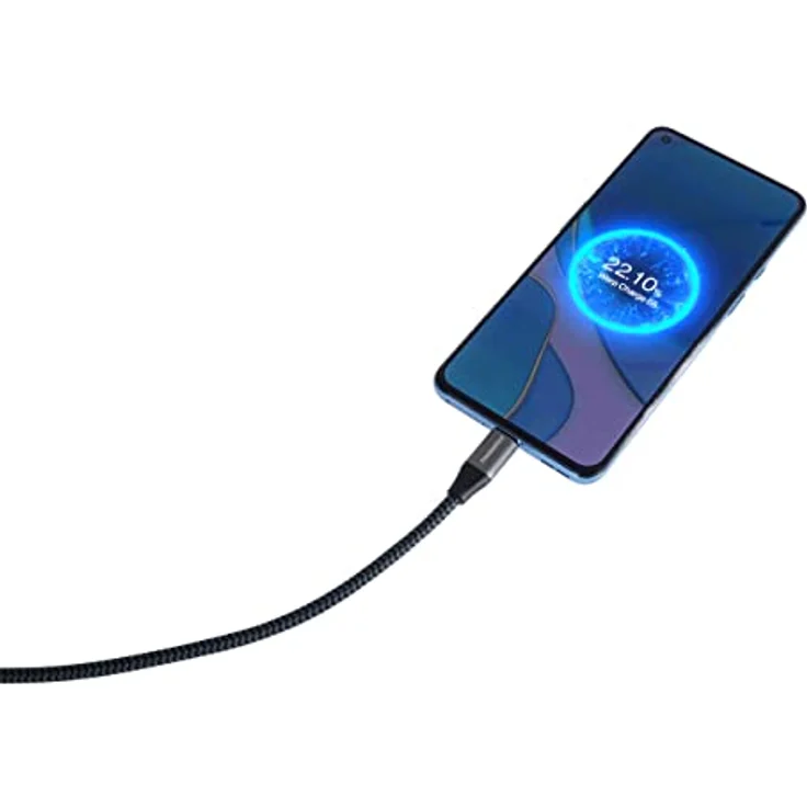 PremiumCord USB-C 3.2 Gen 2x2 Verbindungskabel mit gebogenem Stecker, Datenkabel SuperSpeed bis zu 20Gbit/s, Ladenkabel bis zu 5A, USB 3.2 Generation 2x2 Typ C Stecker, Farbe Schwarz/Grau, Länge 1m – Bild 5
