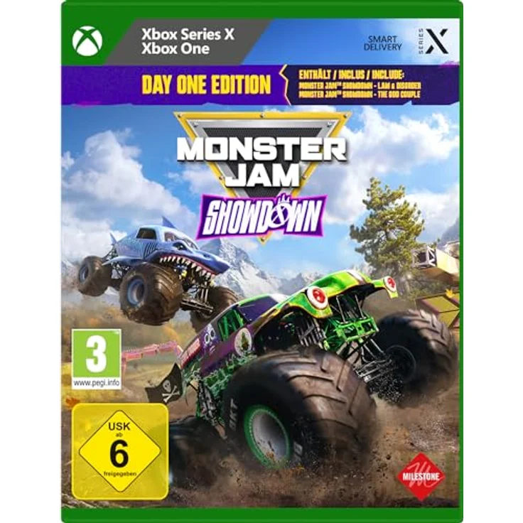 MILESTONE Monster Jam Showdown Day One Edition (Xbox One / Xbox Series X), mit 1500 PS, 7 Spielmodi und 140 einzigartigen Truck-Versionen – Bild 1