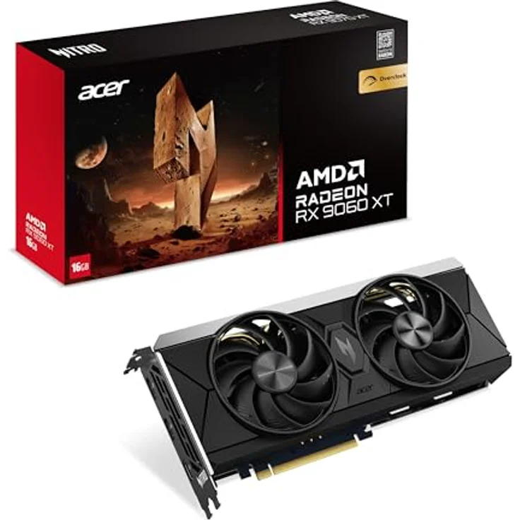 Acer Nitro AMD RX9060 XT OC 16GB, Grafikkarte mit GDDR6-Speicher und fortschrittlichem Kühlsystem – Bild 2