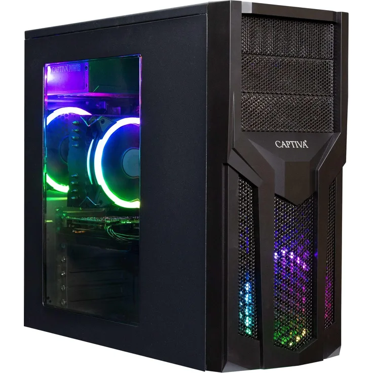 Captiva Workstation I80-399, Desktop-PC mit Intel Core i5-14400, 64 GB RAM, 1 TB SSD, Intel UHD Graphics, Schwarz