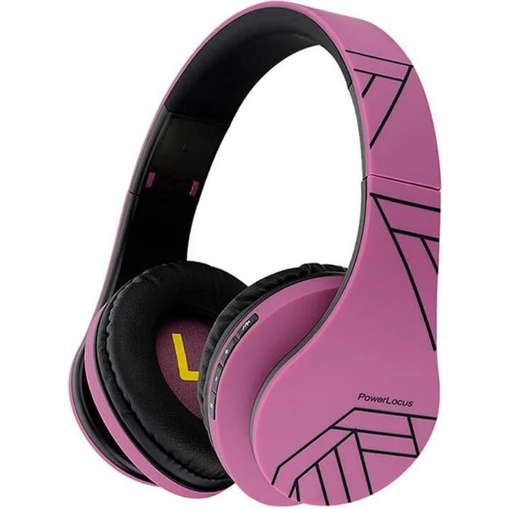 PowerLocus P2, Kabellose Kopfhörer in Violett-Schwarz mit 20 Stunden Akkulaufzeit, Bluetooth 5.3 und Multi Point Technologie