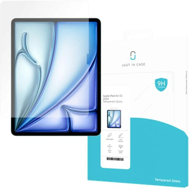 Just in Case Gehärtetes Glas Clear Displayschutzfolie für Apple iPad Air 2024 13, Kratzfest und einfach anzubringen
