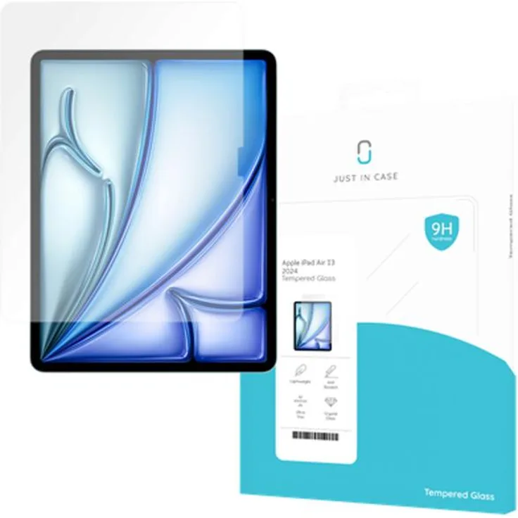 Just in Case Gehärtetes Glas Clear Displayschutzfolie für Apple iPad Air 2024 13, Kratzfest und einfach anzubringen