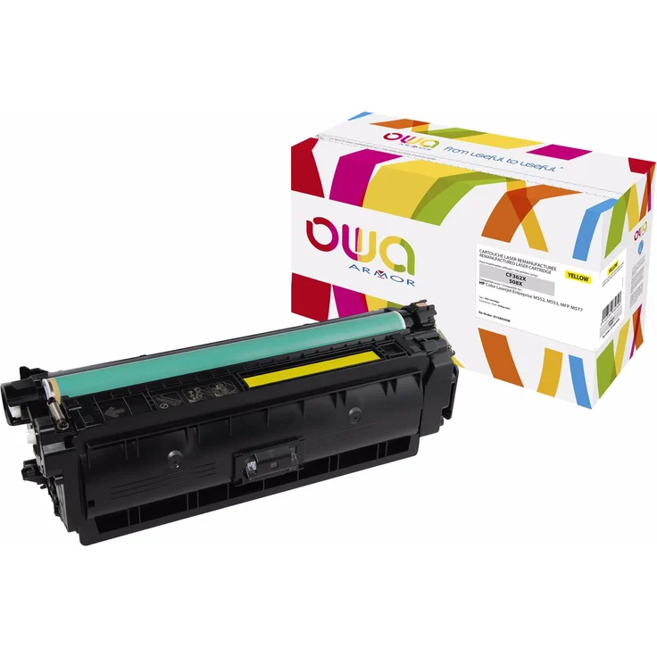 Armor OWA 508X, wiederaufbereitete Tonerpatrone für HP Color LaserJet, hohe Kapazität bis 9500 Seiten, schwarz