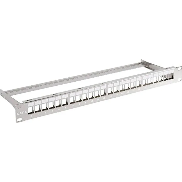 EFB-Elektronik 37576.1 1U Patch Panel, RJ-Steckverbindersystem mit 24 Anschlüssen, Metallic