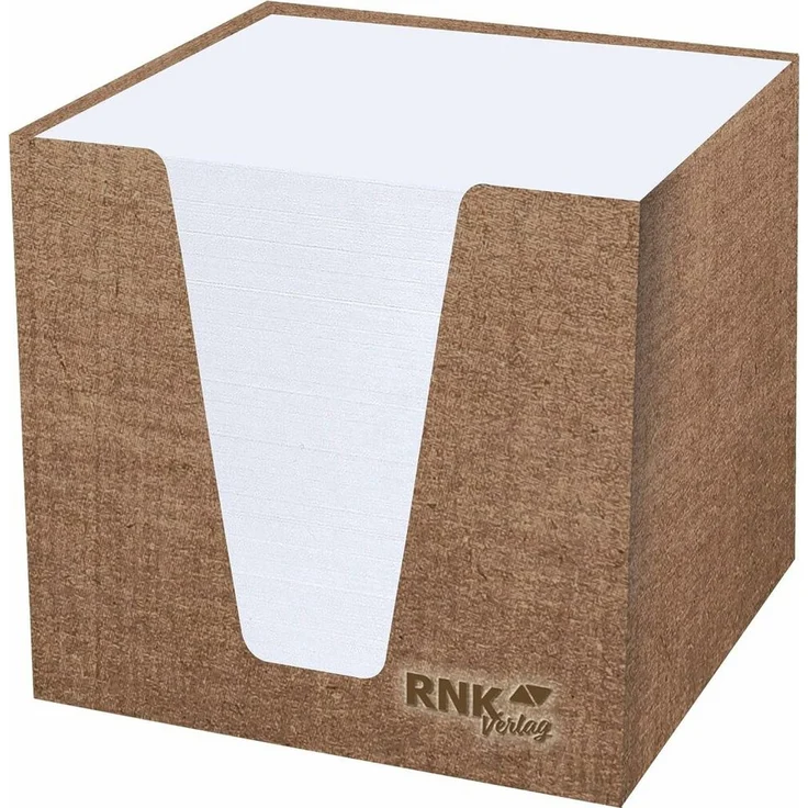 RNK Notizblock Zettelklotz 9x9cm, 900 weiße Notizzettel in stabiler Kartonbox – Bild 1