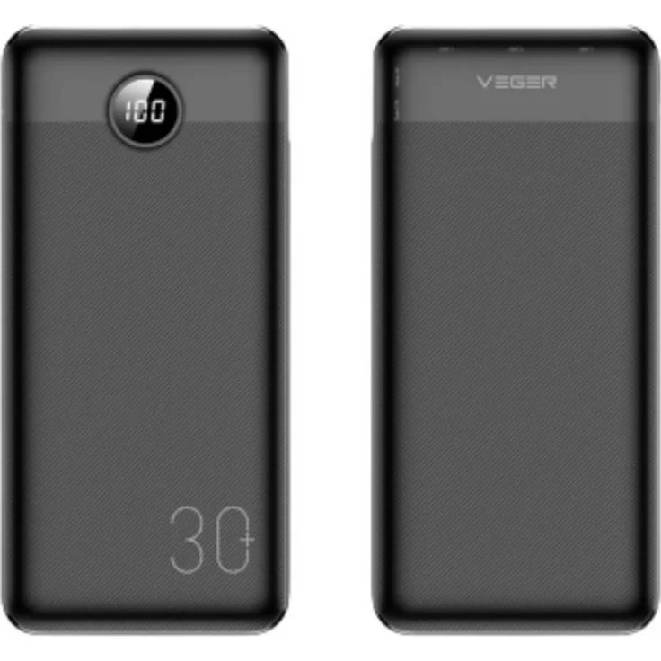 VEGER L30 Powerbank 30000mAh, 20W PD Fast Charging für Smartphones und Tablets