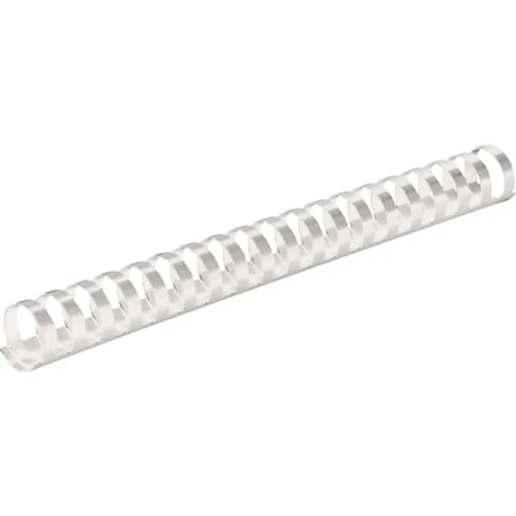 Fellowes Binderücken für Plastikbindung, 19 mm Durchmesser, 21 Ringe, für A4 Dokumente, weiß, Packung mit 100 Stück