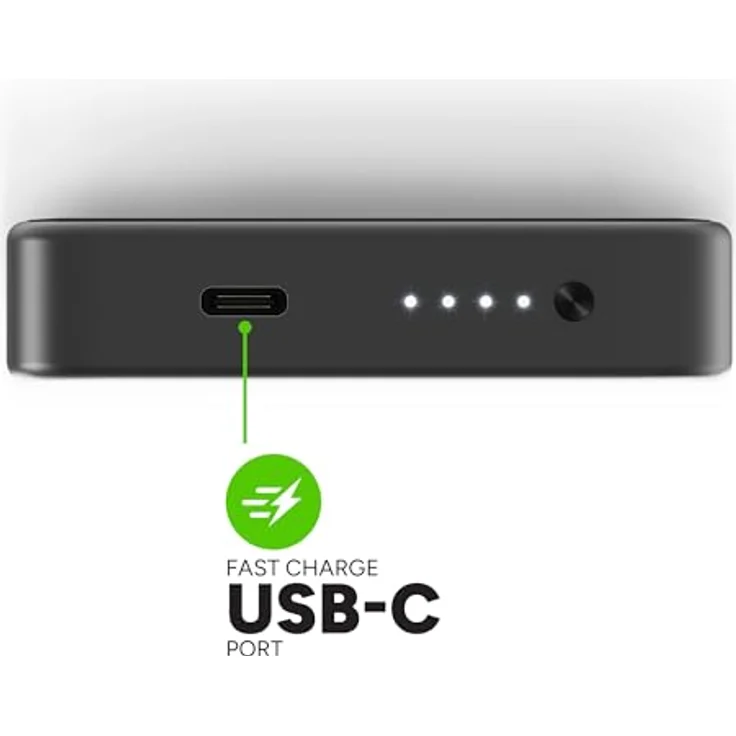 ZAGG mophie Powerstation Plus, 10.000mAh Power Bank mit USB-C & Lightning-Kabel, Schnellladen für 3 Geräte, Schwarz – Bild 5