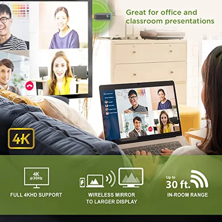 IOGEAR Mini Wireless 4K Screen Sharing GWAVR4K, Streaming-Client mit 4K Unterstützung – Bild 4