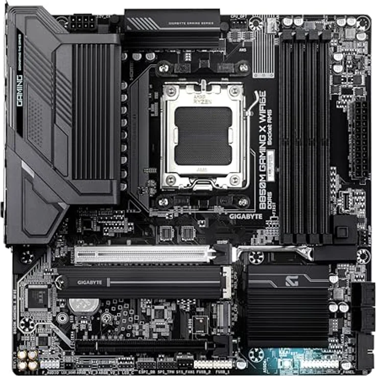 Gigabyte B850M Gaming X WIFI6E Motherboard - AMD Ryzen 9000 Serien CPUs, 10+2+2 Phasen Digital VRM, DDR5 bis zu 8200MHz (OC), PCIe 5.0 + PCIe 4.0 M.2, 2.5LAN, WiFi 6E, USB 3.2 Gen 2, schwarz – Bild 2