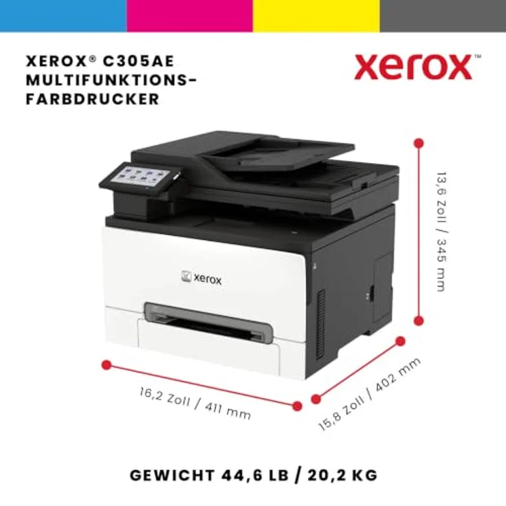 Xerox C305ae, Multifunktionslaser, Farbdruck bis A4, 2400 x 600 DPI, 4-in-1, WLAN, Weiß/Schwarz – Bild 2